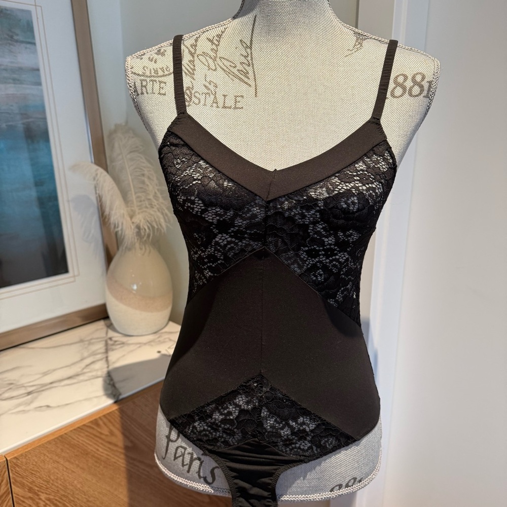 Elegant Black Lace Bodysuit